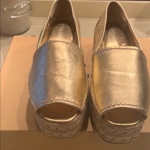 Prada espadrille peep toe platforms